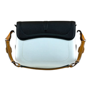 Hermès Harnais 26 Black & White Epsom Leather Shoulder Bag