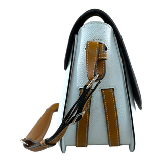 Hermès Harnais 26 Black & White Epsom Leather Shoulder Bag