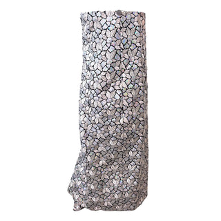 Balenciaga Floral Brocade Strapless Mermaid Dress Silver & Black Size IT 42