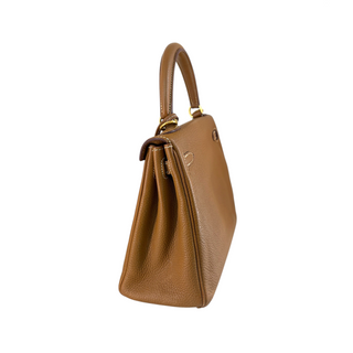 Hermès Gold Kelly 25 Togo Leather Bag Gold Hardware