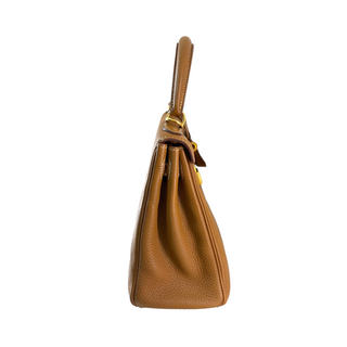 Hermès Gold Kelly 25 Togo Leather Bag Gold Hardware