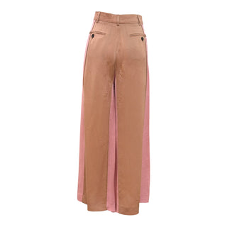 Valentino Blush Caramel Pussybow Blouse & Wide-Leg Trouser Set