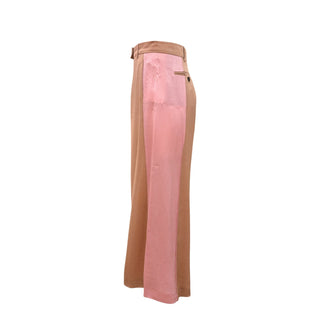 Valentino Blush Caramel Pussybow Blouse & Wide-Leg Trouser Set
