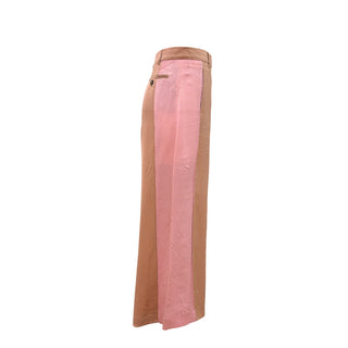 Valentino Blush Caramel Pussybow Blouse & Wide-Leg Trouser Set