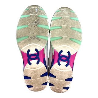 Chanel White Multicolour Sole High-Top Trainers