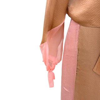 Valentino Blush Caramel Pussybow Blouse & Wide-Leg Trouser Set