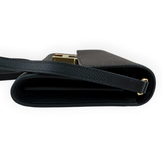 Hermès Black Constance Long To Go Epsom Leather Wallet Bag Gold Hardware