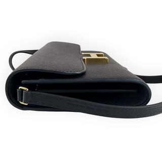 Hermès Black Constance Long To Go Epsom Leather Wallet Bag Gold Hardware