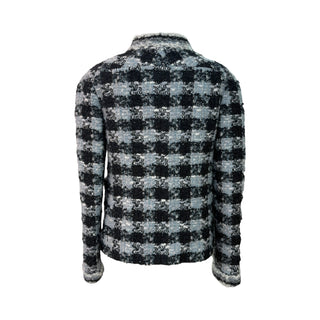 Chanel Black & Blue Check Tweed Jacket