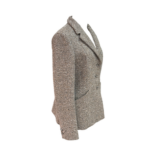 Christian Dior Beige & Brown Tweed Blazer