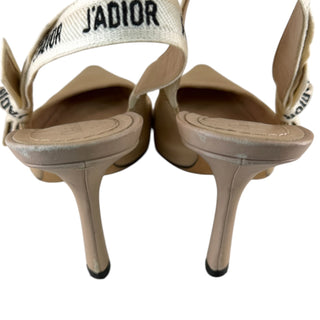 Christian Dior Beige J’Adior Technical Fabric Slingback Pumps