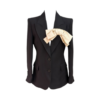 Valentino Black Bow Detail Blazer