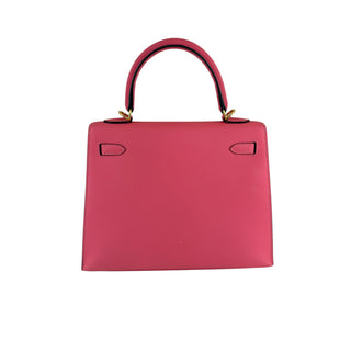 Hermès Kelly 25 Rose Azalée Epsom Leather Gold Hardware