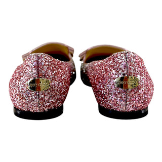 Jimmy Choo Degradé Glitter Bow Pointed Toe Flats