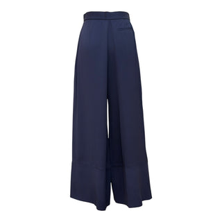 Givenchy Navy High-Waist Wide-Leg Tailored Trousers