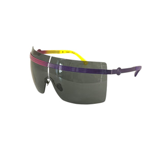 Chanel Oversized Shield Sunglasses Purple Multicolour