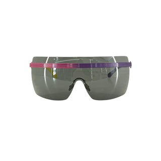 Chanel Oversized Shield Sunglasses Purple Multicolour