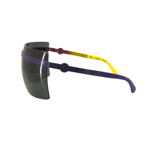 Chanel Oversized Shield Sunglasses Purple Multicolour