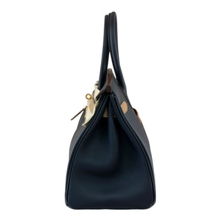 Hermès Birkin 30 HAC À Poches Bleu Marine Swift Leather Gold Hardware