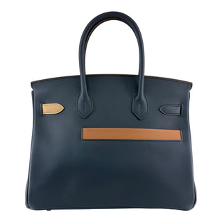 Hermès Birkin 30 HAC À Poches Bleu Marine Swift Leather Gold Hardware