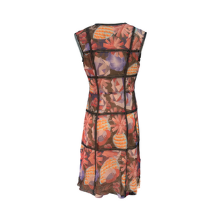 Chanel Multicolour CC Floral Print Silk Dress