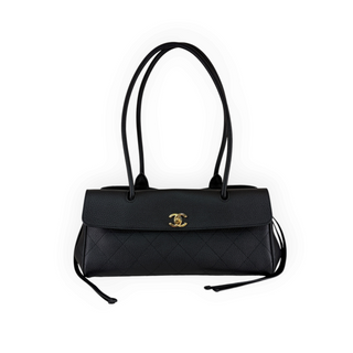 Chanel Black Urban Essentials Small Shopping Bag Grained Calfskin Gold Hardware