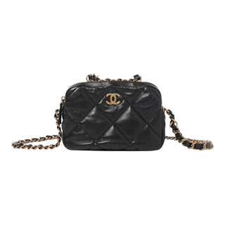 Chanel Black Quilted Lambskin Camera Bag