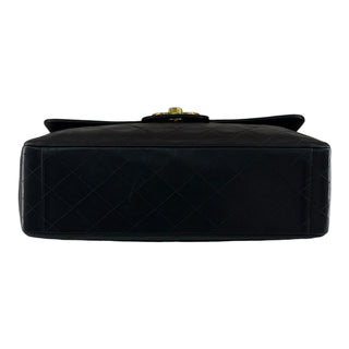 Vintage Chanel Jumbo XL Black Quilted Lambskin 24K Gold Hardware