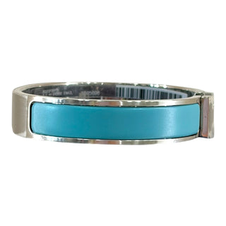 Hermès Clic H Bracelet PM Turquoise Enamel Palladium Hardware
