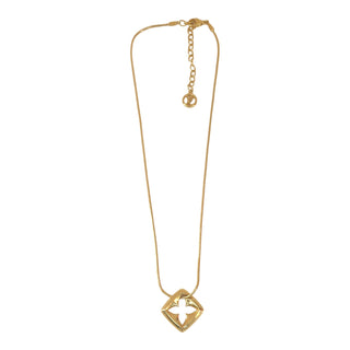 Louis Vuitton Gold-Tone Blossom Pendant Necklace