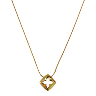 Louis Vuitton Gold-Tone Blossom Pendant Necklace