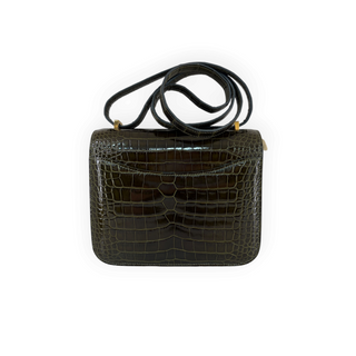 Hermès Vert Véronèse Constance 18 Alligator / Lizard Gold Hardware