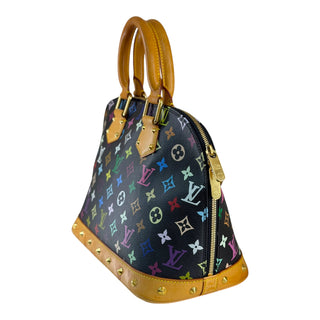 Louis Vuitton x Takashi Murakami Black Monogram Multicolore Alma PM Bag