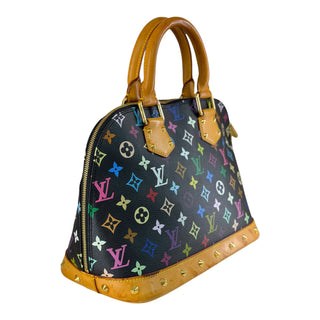 Louis Vuitton x Takashi Murakami Black Monogram Multicolore Alma PM Bag