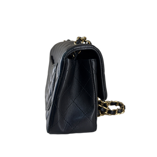 Chanel Black Quilted Lambskin Mini Rectangular Flap Bag Gold-Tone Hardware