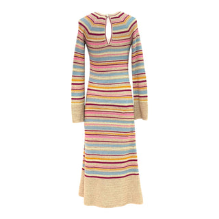 Chanel Multicolour Striped Knit Maxi Dress