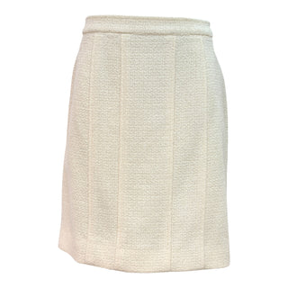 Chanel Ivory Bouclé Tweed Jacket & Skirt Suit Set