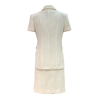 Chanel Ivory Bouclé Tweed Jacket & Skirt Suit Set