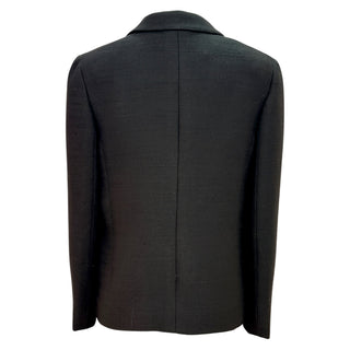 Chanel Black Textured Single-Breasted Tailored Jacket