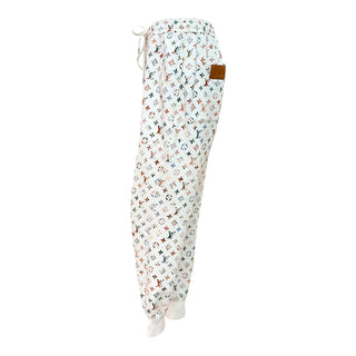 Louis Vuitton White Multicolore Monogram Cotton Jogger Trousers