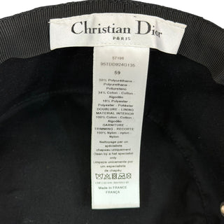 Christian Dior Teddy-D Black Veiled Vinyl Bucket Hat