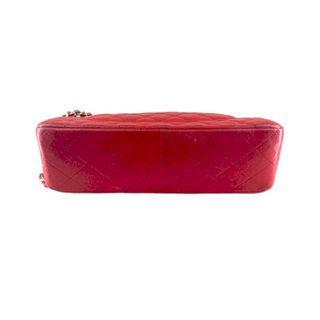 Chanel Red Quilted Caviar Leather Jumbo Classic Flap Bag Gold Hardware