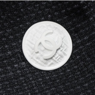 Chanel Black Textured Single-Breasted Tailored Jacket