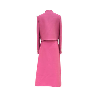 Christian Dior Pink Wool Skirt Suit Set