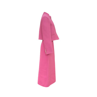 Christian Dior Pink Wool Skirt Suit Set