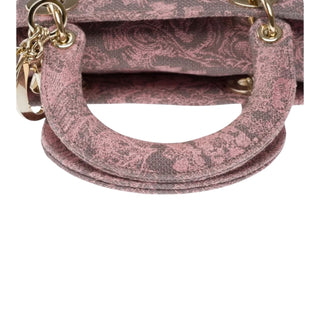 Christian Dior Mini Lady D-Lite Toile de Jouy Pink Embroidered Tote Bag