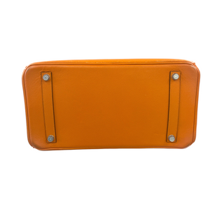 Hermès Orange Epsom Leather Birkin 35 Bag with Palladium Hardware