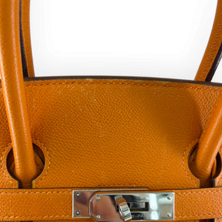 Hermès Orange Epsom Leather Birkin 35 Bag with Palladium Hardware