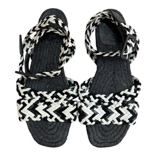 Hermès Chaine d'Ancre Woven Leather Espadrille Sandals