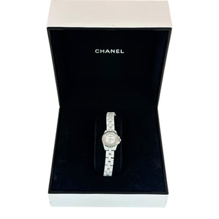 Chanel J12 XS White Ceramic Diamond Watch